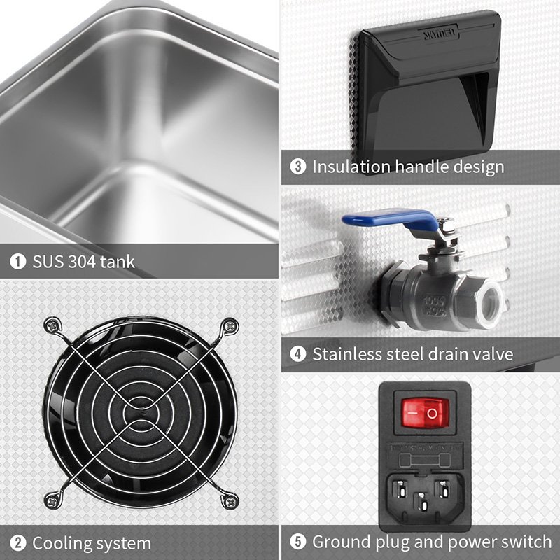 FD-060S Ultrasonic cleaning equipment FD-060S 15L 200W Denture Ultrasonic Lens Cleaner Household Ultrasonic Cleaners