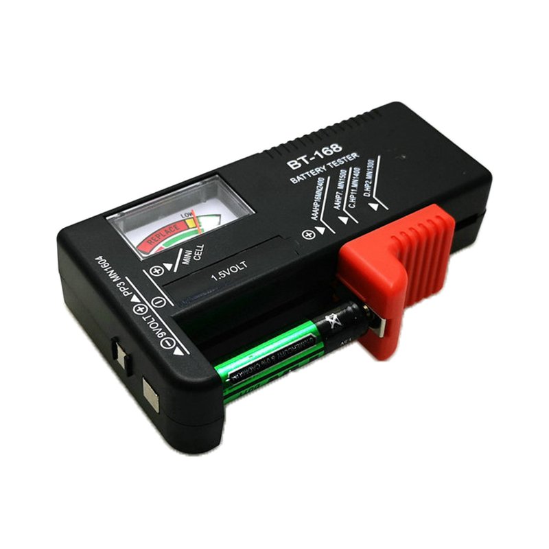 Battery Tester BT168 AA/AAA/C/D/9V/1.5V Display Universal Button Cell Battery Colour Coded Meter Indicate Volt Tester Checker