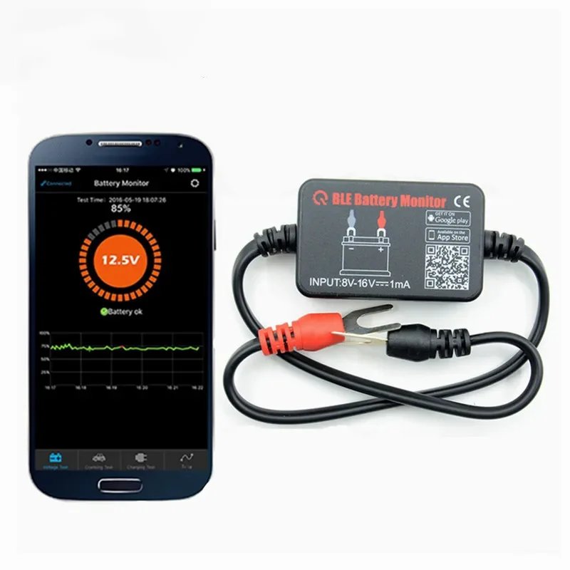 Auto Battery Tester BM2 12V Battery Monitor Bluetooth Charging Cranking Voltage Test For Android IOS Phone