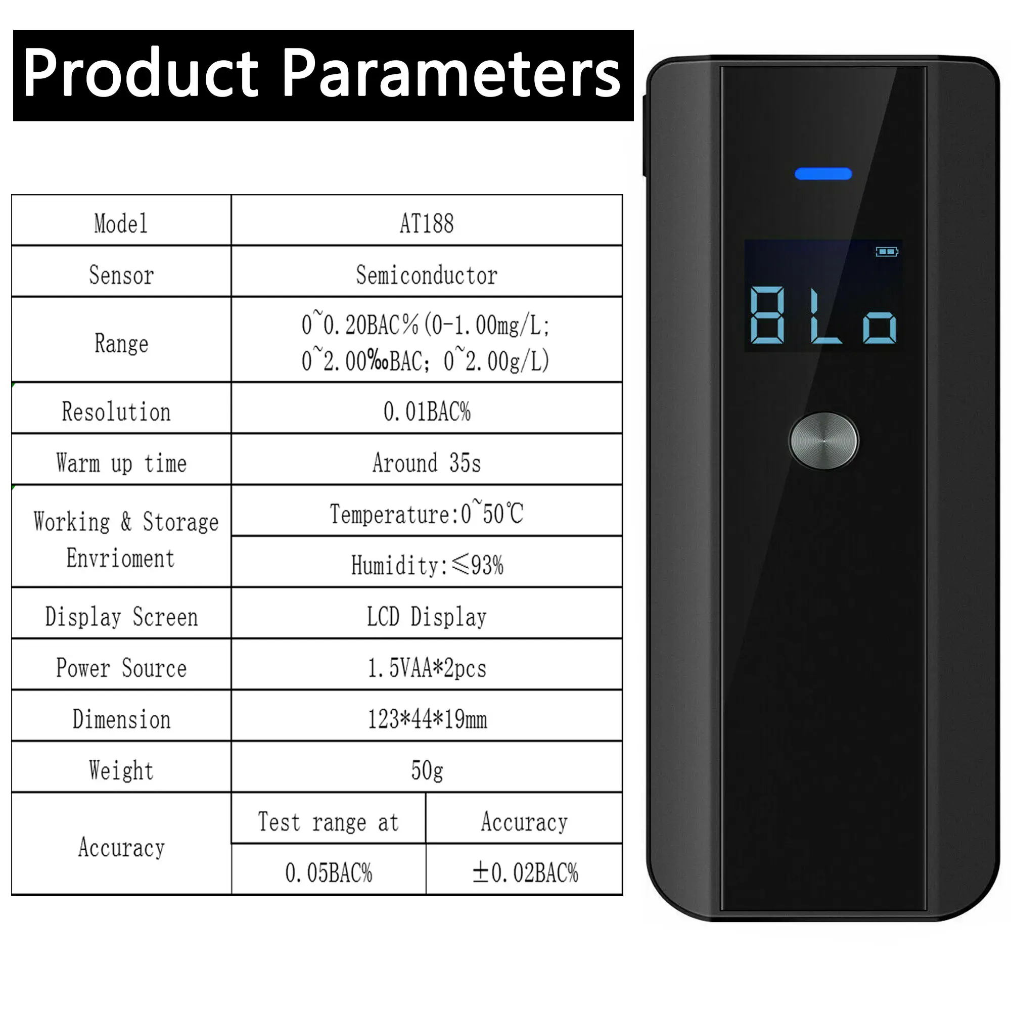 Professional Portable Alcohol Breath Breathalyzer Tester Detector Machine Pocket Factory Wholesale Price Alcohol Meter