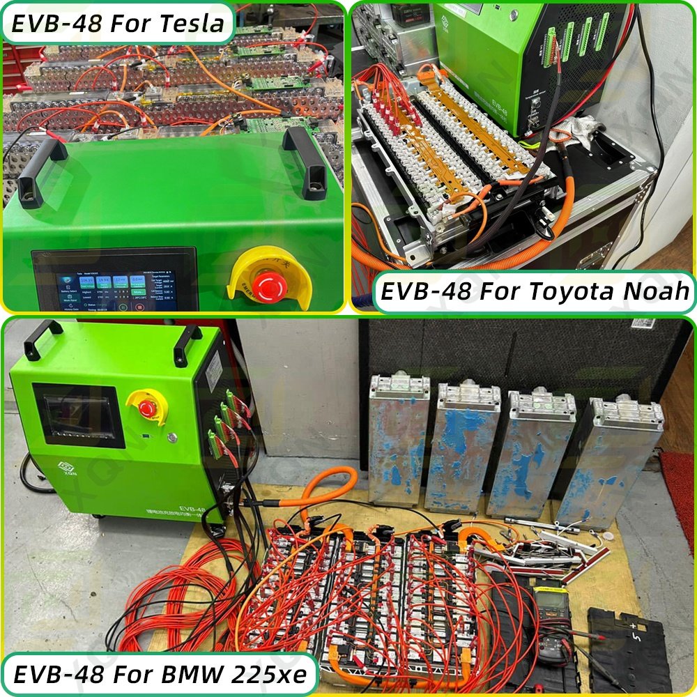LiPO LiHV NCA NCM LFP LTO Ni-Cd Ni-MH Car EV Battery Pack Module Cell Test Analyzer Diagnostic Equilibrium Tool Machine EVB-48
