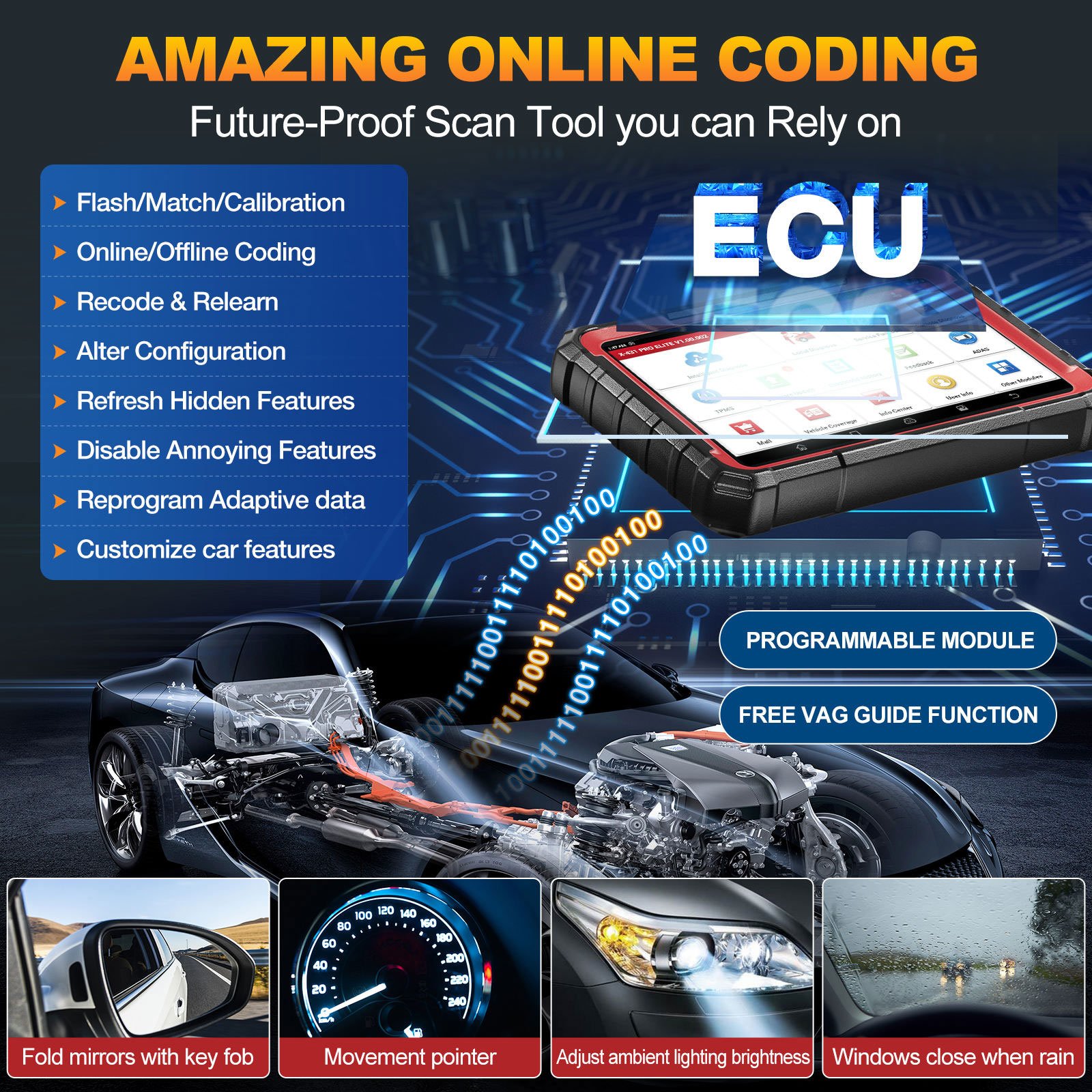 Hot sale Launch X431 Pro Elite 2 YEARS Free Update diagnostic car Full Function car diagnostic machine