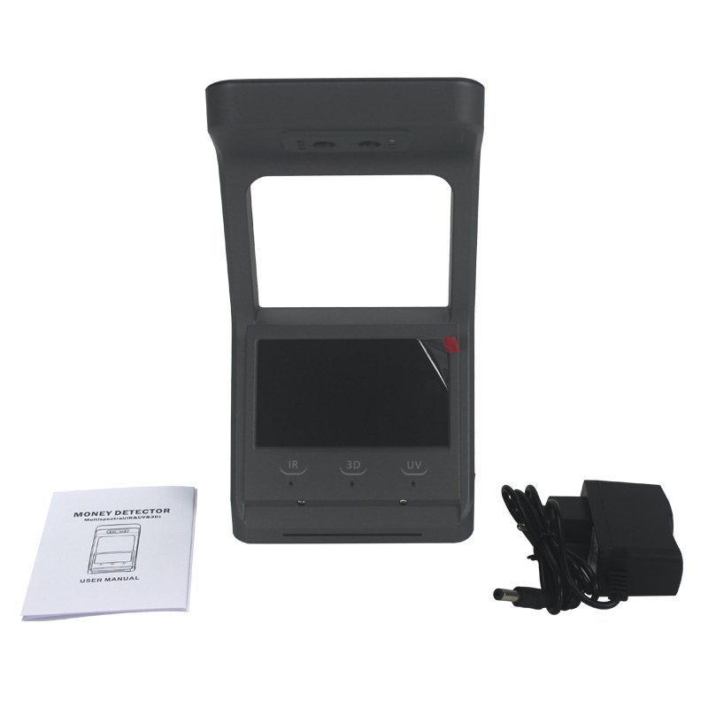 IR UV 3D Detection Handy Bank notes Detector Counterfeit Certificates Checker ID Passport Tester Money Cash Detecting Machine