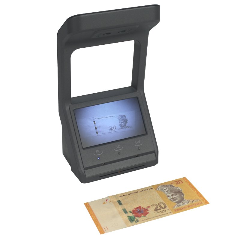 IR UV 3D Detection Handy Bank notes Detector Counterfeit Certificates Checker ID Passport Tester Money Cash Detecting Machine