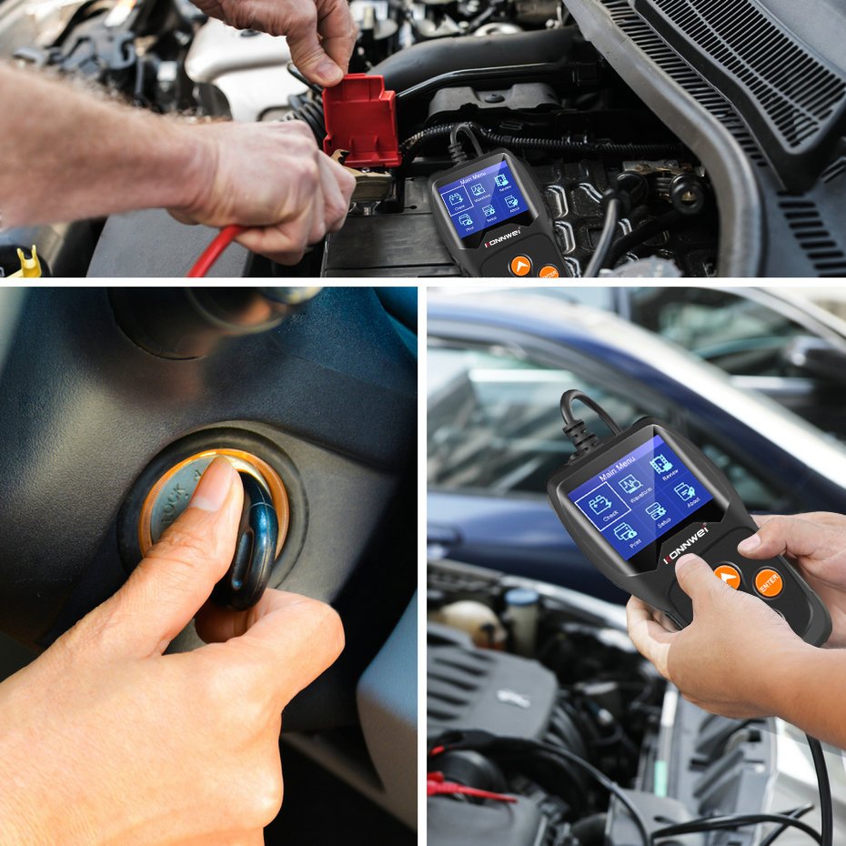 KONNWEI KW600 battery analyzer GEL AGM EFB Lead acid battery tester with CCA SOH SOC battery healthy