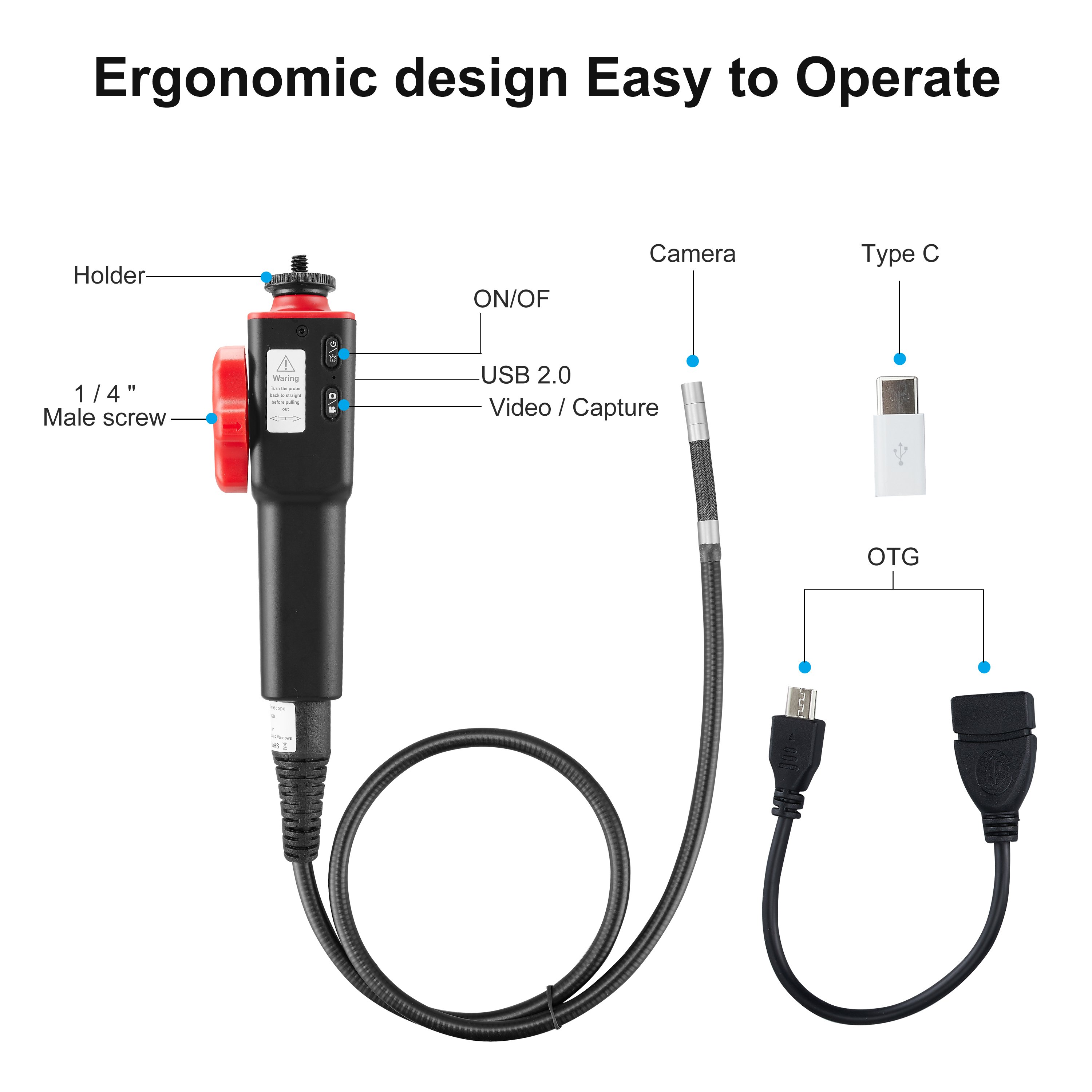 Autel borescope F405a Endoscope 360 5 m, Industrial Borescopes Handheld Thermal Imagers And Industrial Endoscopes