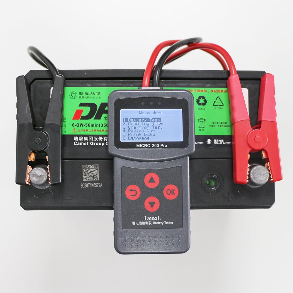New MICRO-200 Pro Automotive Battery Tester 12-24v Battery Capacity Load Diagnostic Tool Starting and Charging System Testing