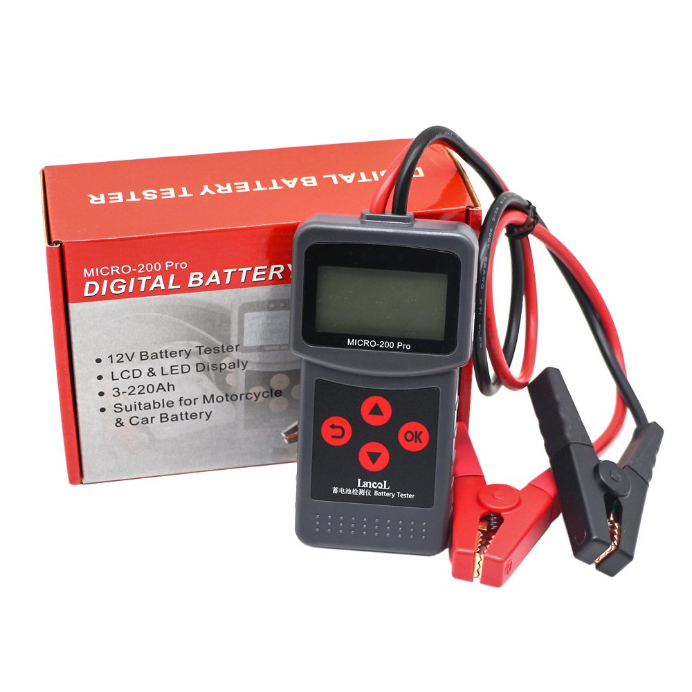 New MICRO-200 Pro Automotive Battery Tester 12-24v Battery Capacity Load Diagnostic Tool Starting and Charging System Testing