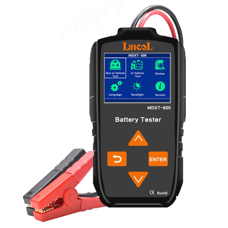 12V Smart Color LCD Screen Car Battery Taster Analyzer 40-2000CCA MDXT-600