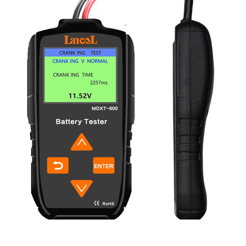 12V Smart Color LCD Screen Car Battery Taster Analyzer 40-2000CCA MDXT-600