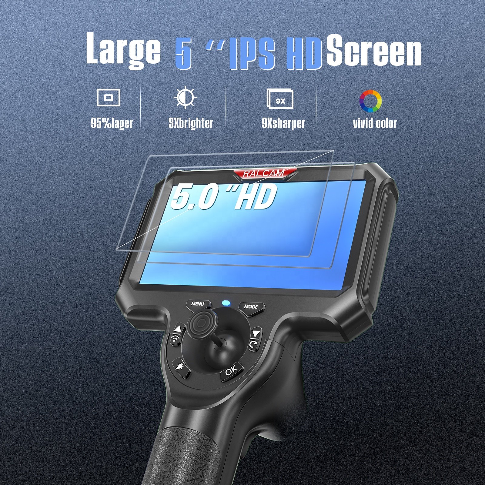 Hot Selling 3.9Mm 1M Cable Endoscope Camera Inspection Ip67 Waterproof 4 Way 360 Degree Rotate Car Borescope
