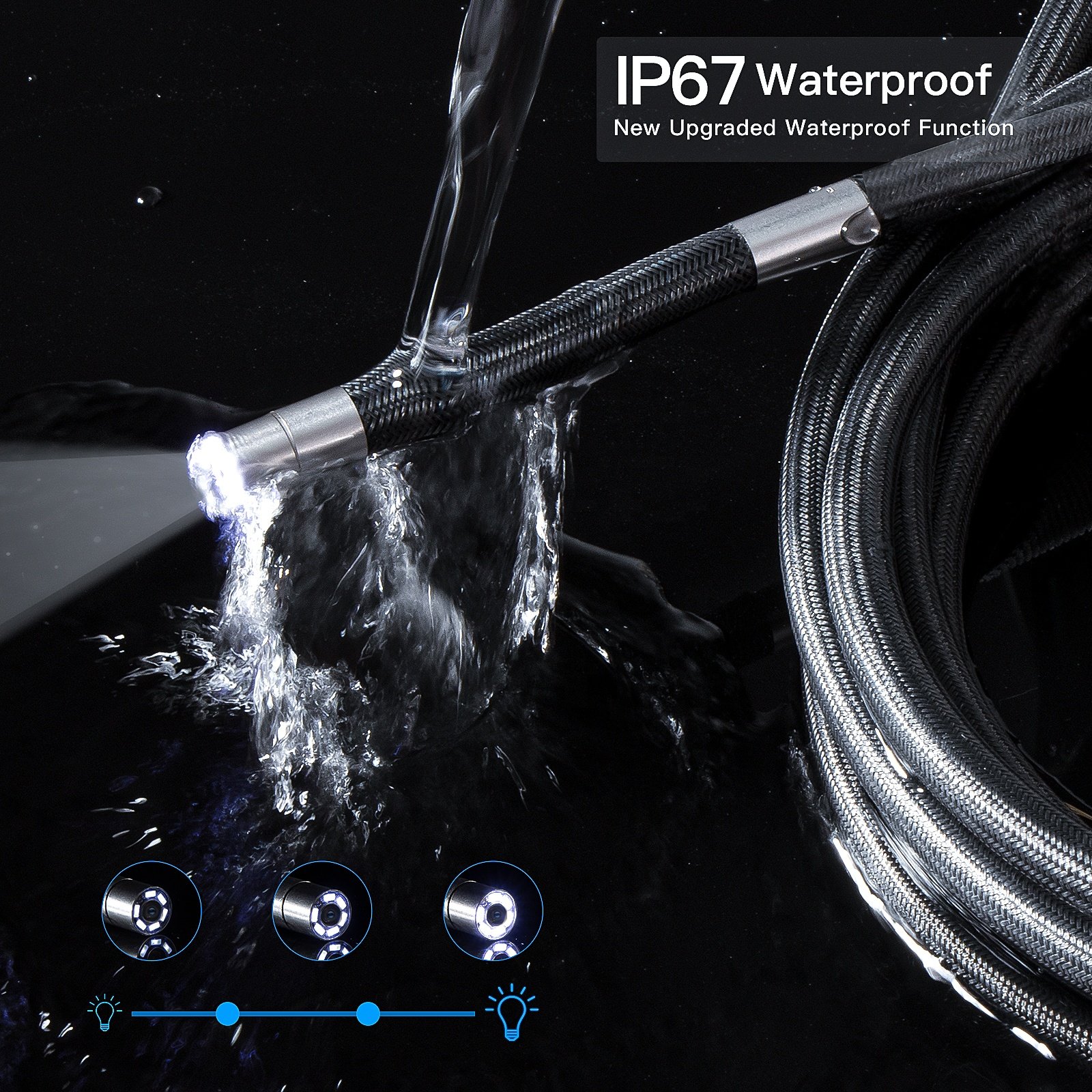 Hot Selling 3.9Mm 1M Cable Endoscope Camera Inspection Ip67 Waterproof 4 Way 360 Degree Rotate Car Borescope