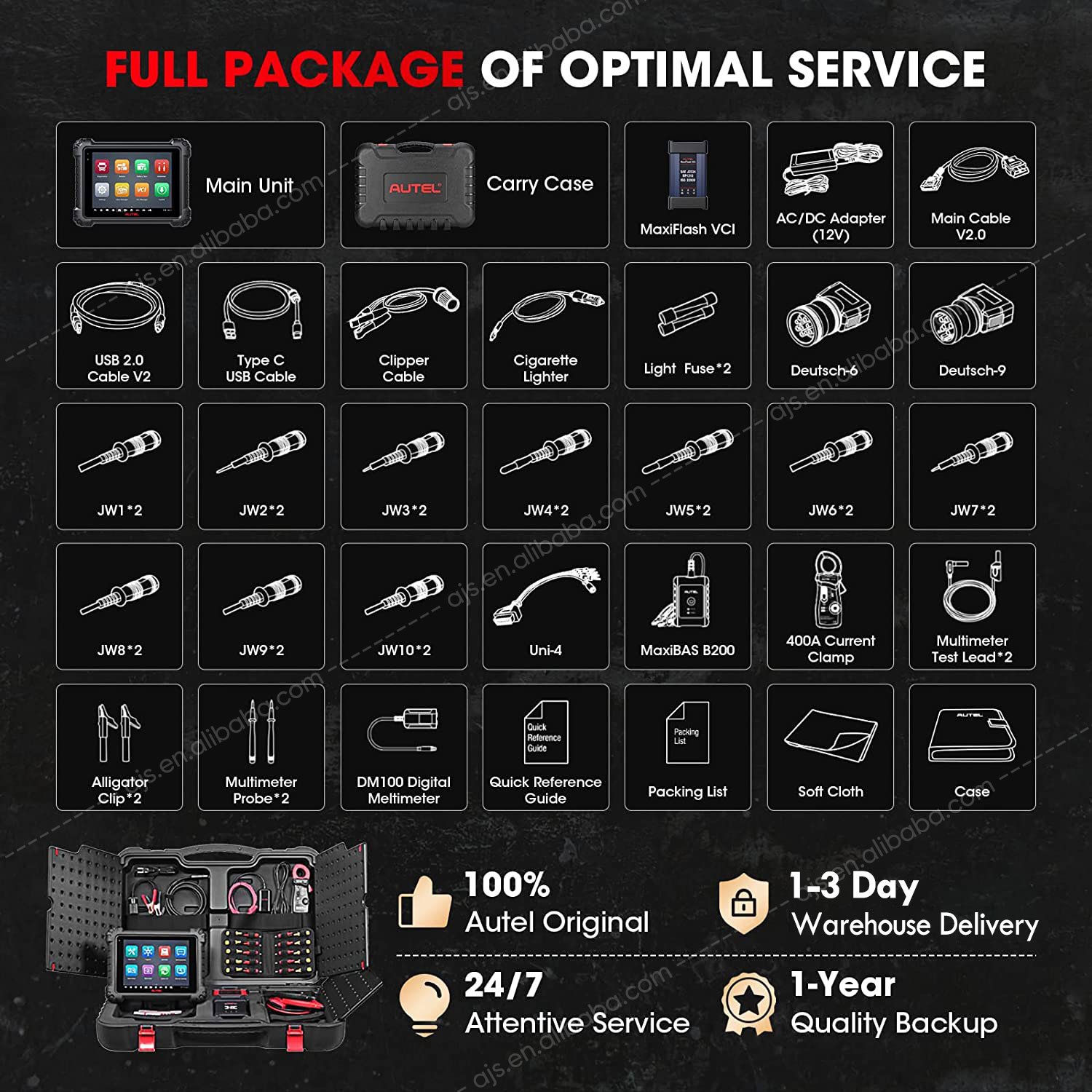 [US VERSION] Autel MaxiSYS MS909CV 12V 24V Heavy Duty Truck OBD2 Scanner Diesel Car Battery Tester Full System Diagnostic Tool