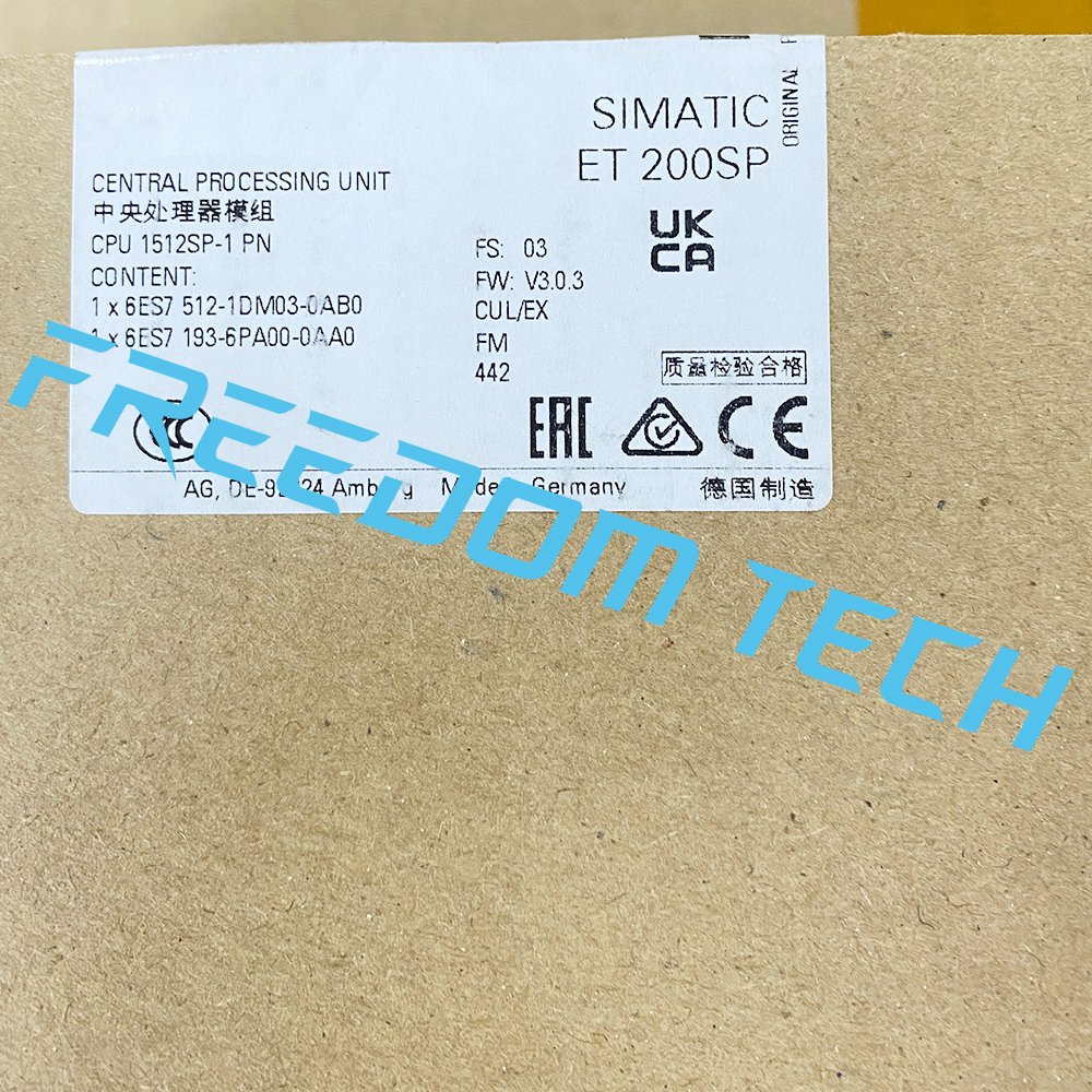 New high qualitySIMATIC DP ET200SP CPU 1512SP-1 PN CentralProcessing Unit 6ES7512-1DM03-0AB0 for PLC PAC & Dedicated Controllers
