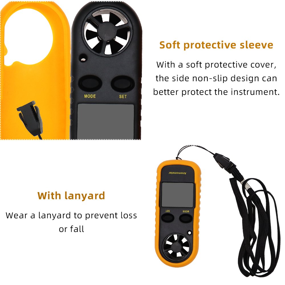 New GM816 Digital Anemometer Wind Speed Meter Air Velocity Airflow Temperature Tester with LCD Backlight