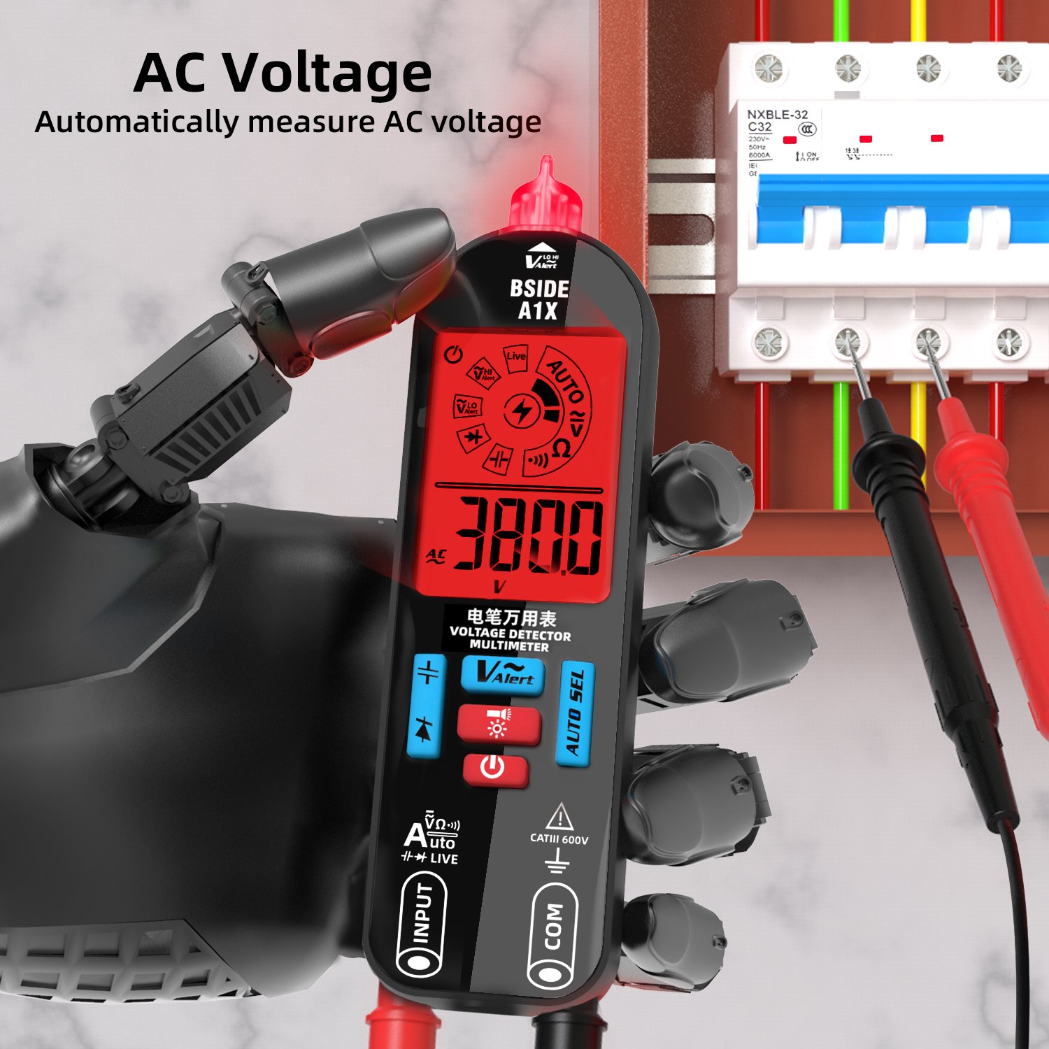 Multimeter Digital Technology Professional Automatic AC/DC Voltage Tester Current Ohm Amperemeter Detector Tool