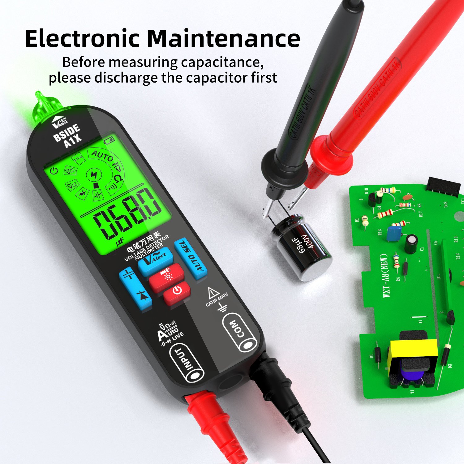 Multimeter Digital Technology Professional Automatic AC/DC Voltage Tester Current Ohm Amperemeter Detector Tool