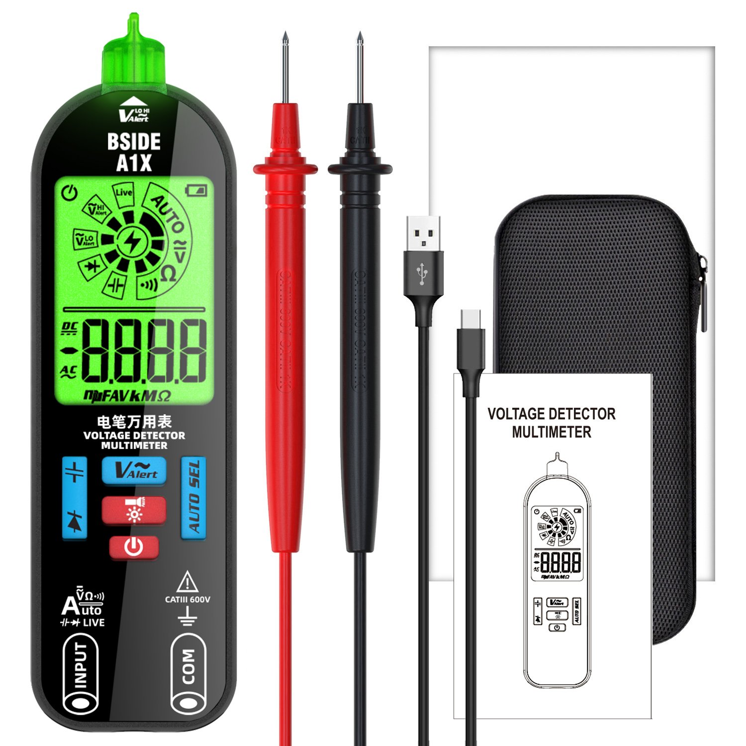 Multimeter Digital Technology Professional Automatic AC/DC Voltage Tester Current Ohm Amperemeter Detector Tool