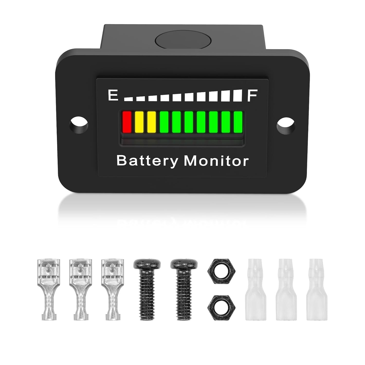 12V 24V 36V 48V 60V 72V LED Battery Monitor Meter Battery Fuel Gauge Indicator Lead-Acid & Lithium ion Battery Tester for Car