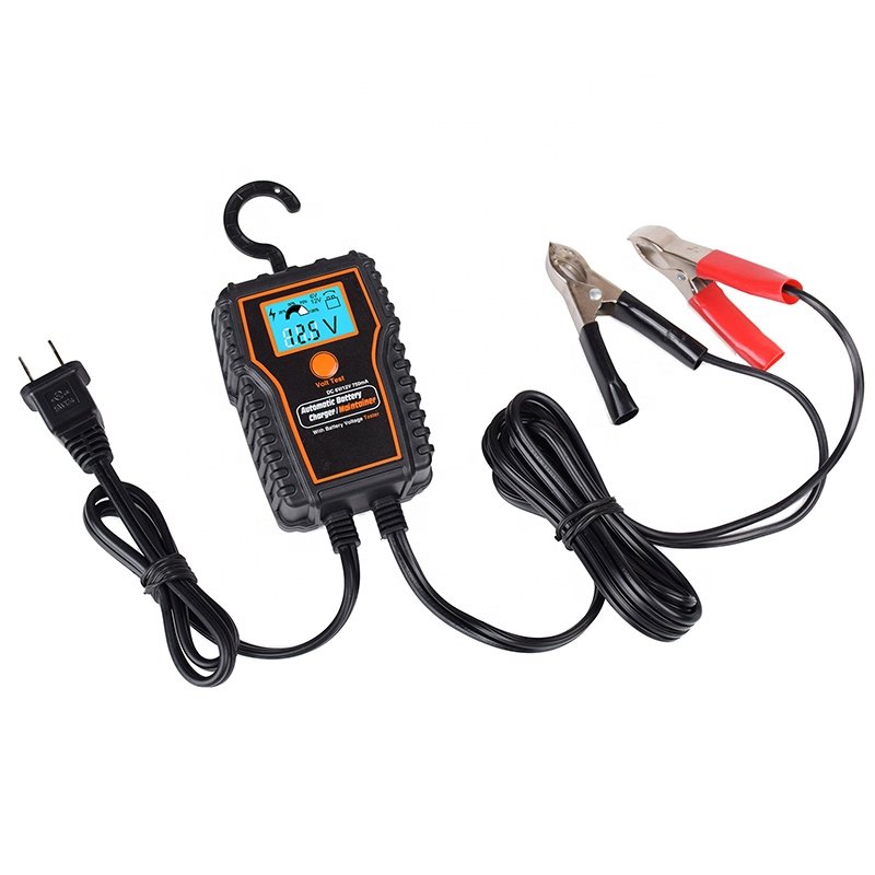 New 12V Automatic Powersports Battery Charger Smart 12 Volt 750mA LCD Display Electric Float Chargers Motorcycle ATV New