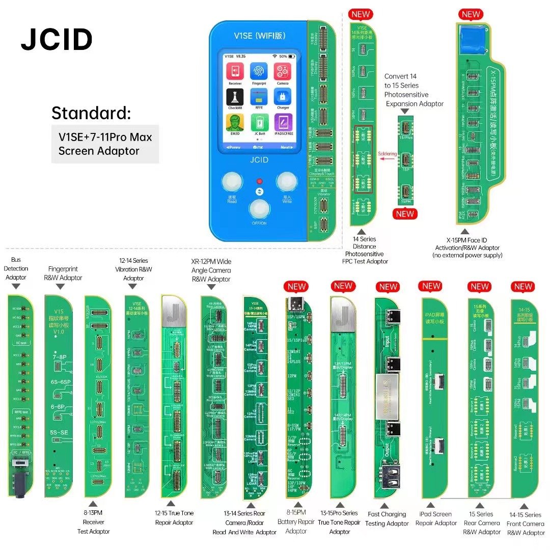 JCID V1SE Programmer Repair Tester For iPhone Battery/True Tone/Face ID/ Rear/Front Camera/Earpiece Testing Recovery Tool