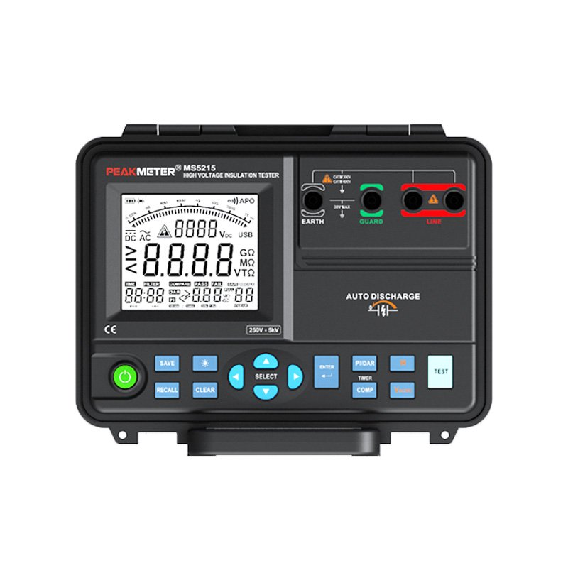 MS5215 Measuring insulation of power distribution system High Voltage Digital Insulation Tester up to 5TOhm Solar Panel Tester
