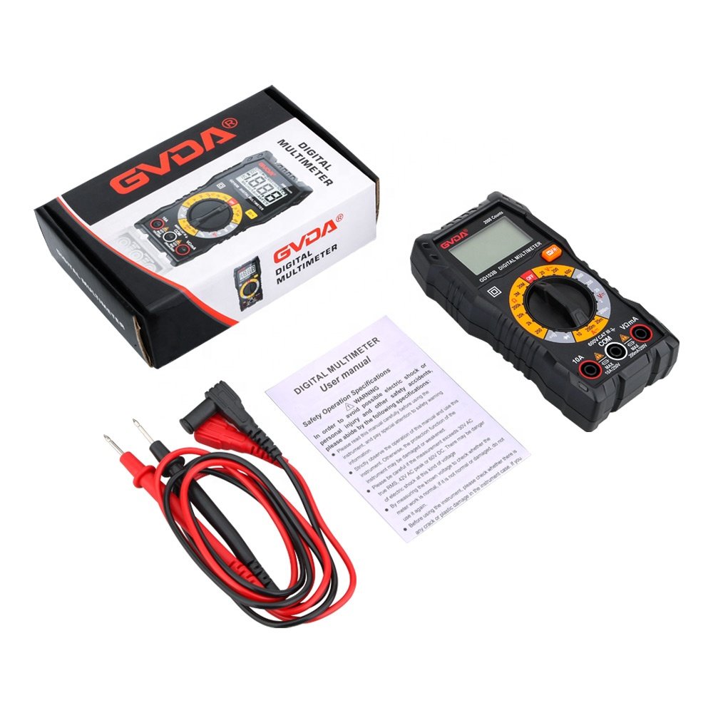 GVDA China Low price 2000 Counts Multi tester Manual range Electric Pocket multimeter digital LCD for sale