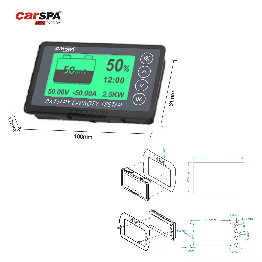CARSAP BM75 120v 75A Battery Tester lifepo4 Professional Battery Load Tester Battery Monitor Level indicator