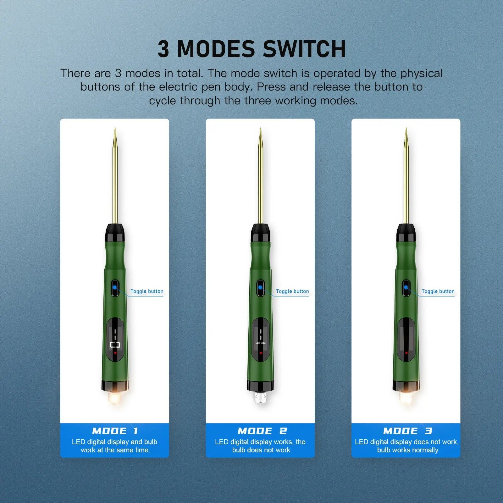 Factory Multi-function Power Test Pen 5-30V DC Electrical Digital LED Automotive Test Pencil Bulb Alligator Clip