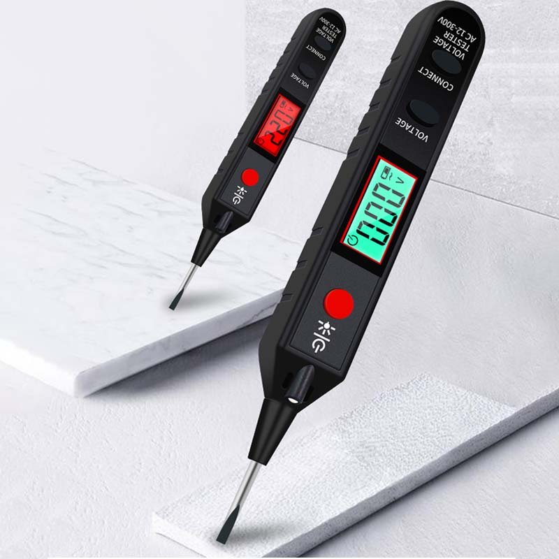 Wholesale New Multifunctional Electric 12V-300V Pen Type Digital AC Voltage Tester With LCD Screen Display Data Hold