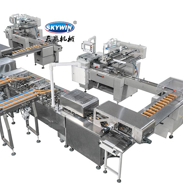 High Capacity 70-120 bags/min Biscuit on-edge packing machine tray-less biscuit packaging and automatic feeding machine