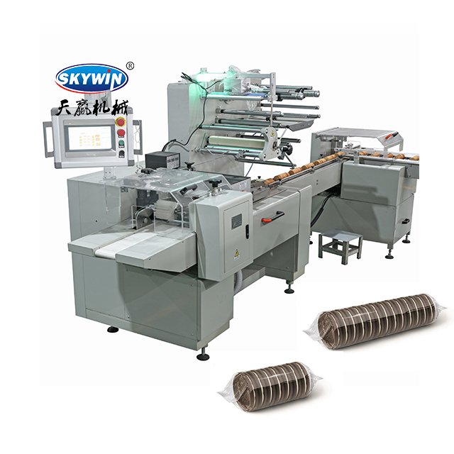 High Capacity 70-120 bags/min Biscuit on-edge packing machine tray-less biscuit packaging and automatic feeding machine