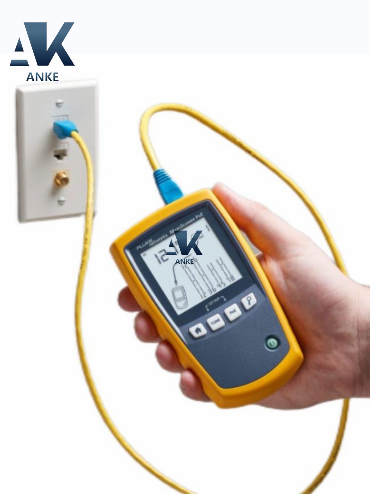 Fluke Networks MS-POE-IE MicroScanner PoE Industrial Ethernet Cable Verifier
