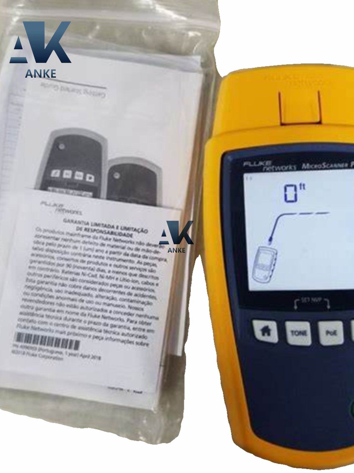 Fluke Networks MS-POE-IE MicroScanner PoE Industrial Ethernet Cable Verifier