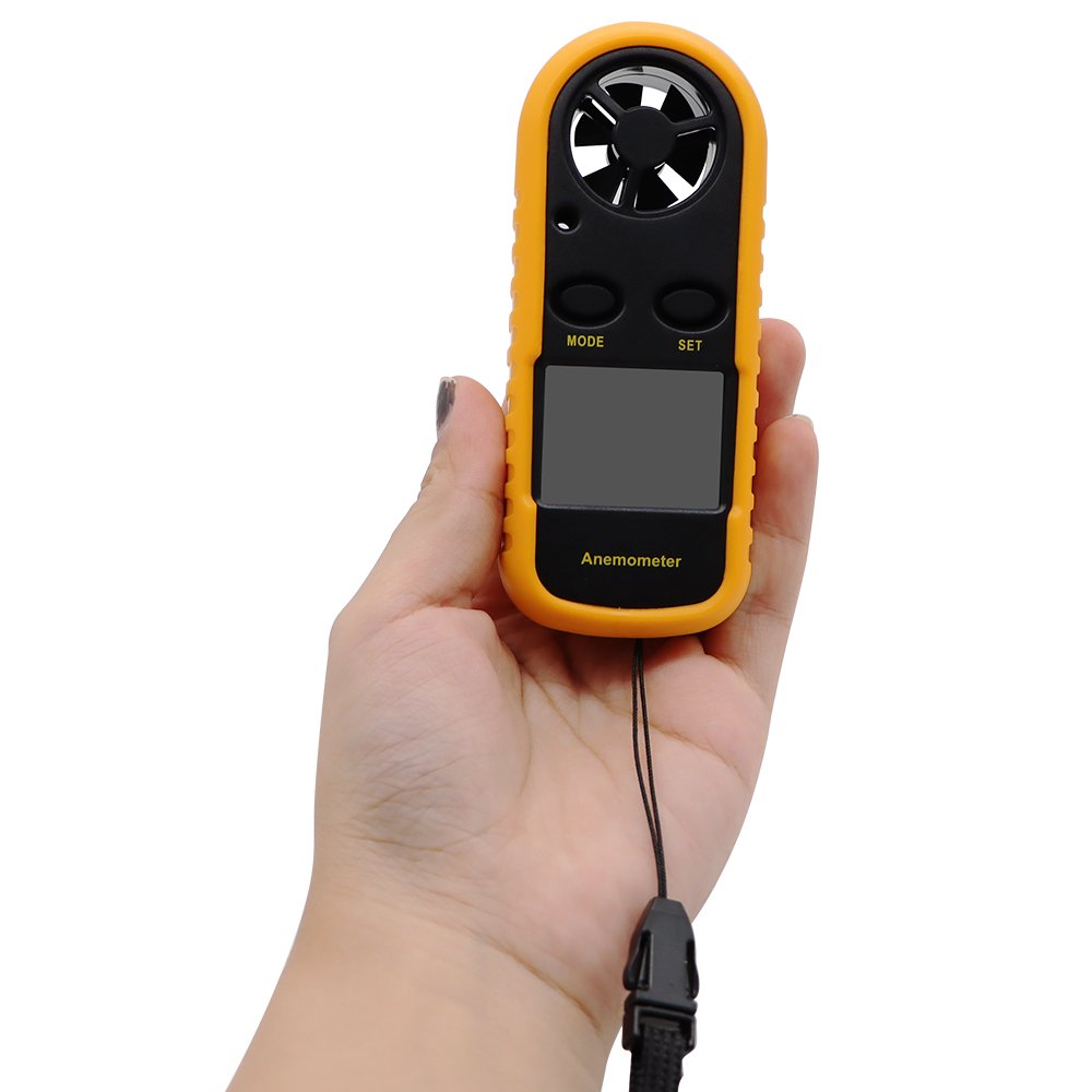 GM816 Digital Anemometer Wind Speed Meter Tester Air Velocity Airflow Temperature LCD Backlight Wind Speed Meter