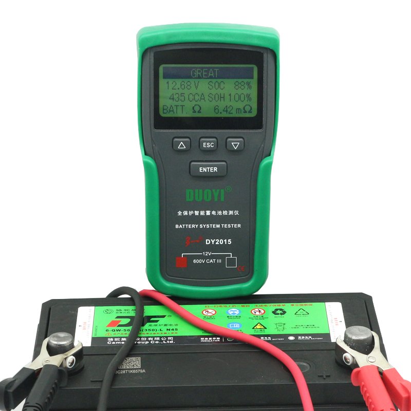 DY2015 12V Car Lead-acid Battery Charge and Discharge Tester AGM EFB Battery Tester Battery Charging Start Detection