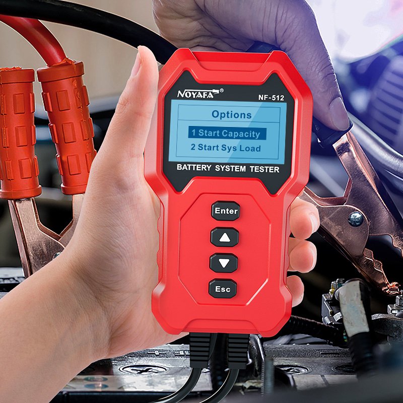 NOYAFA NF-512 12V/24V Battery Tester Digital Auto Battery Analyzer Charging Cranking Tester for Car Truck Motorcycle Vehicle