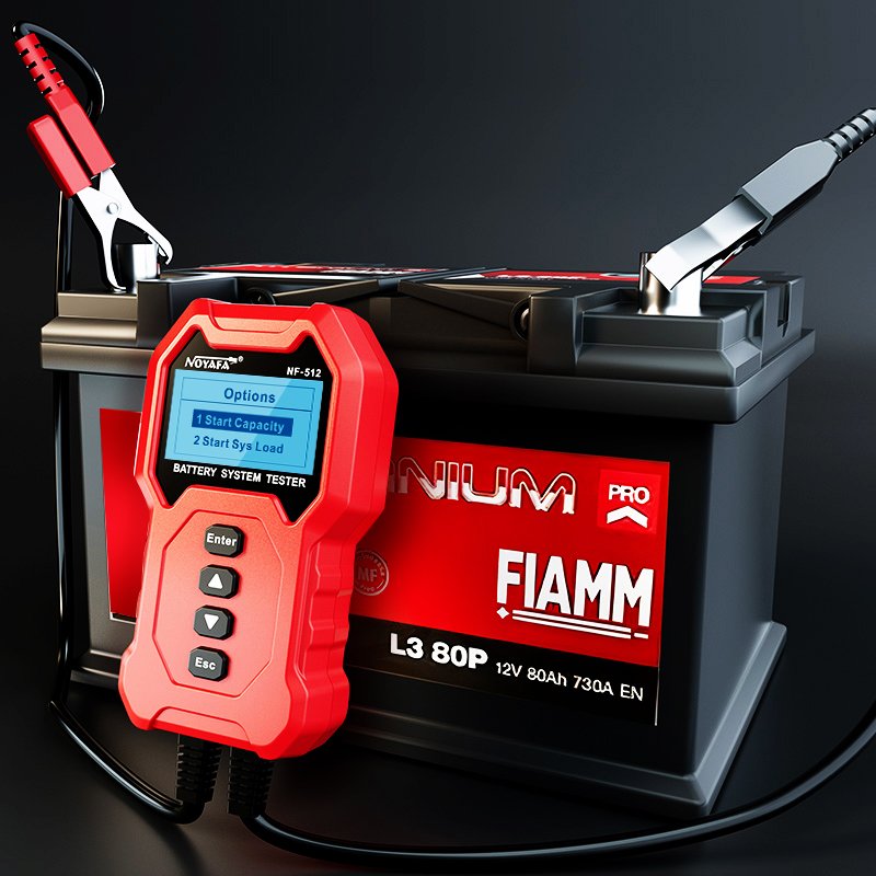 NOYAFA NF-512 12V/24V Battery Tester Digital Auto Battery Analyzer Charging Cranking Tester for Car Truck Motorcycle Vehicle