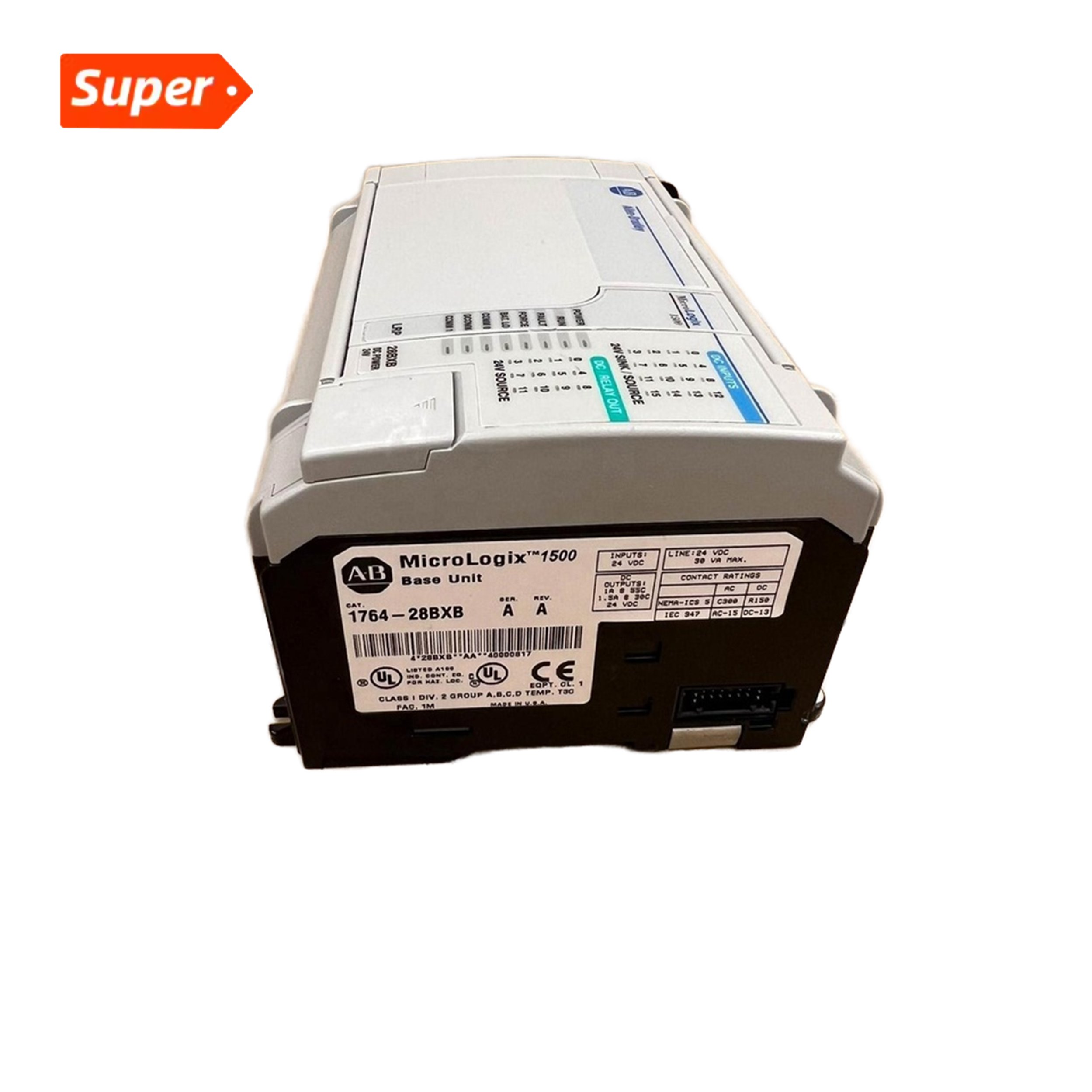 Industrial Automation Micro PLC PAC Dedicated Controllers 176428BXB 1764-28BXB with Used Condition RS485 Communication Interface