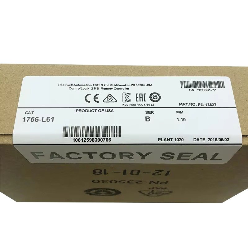 Gold Seller 1756-L61 PLC Controller module Brand New Original Spot plc programming controller