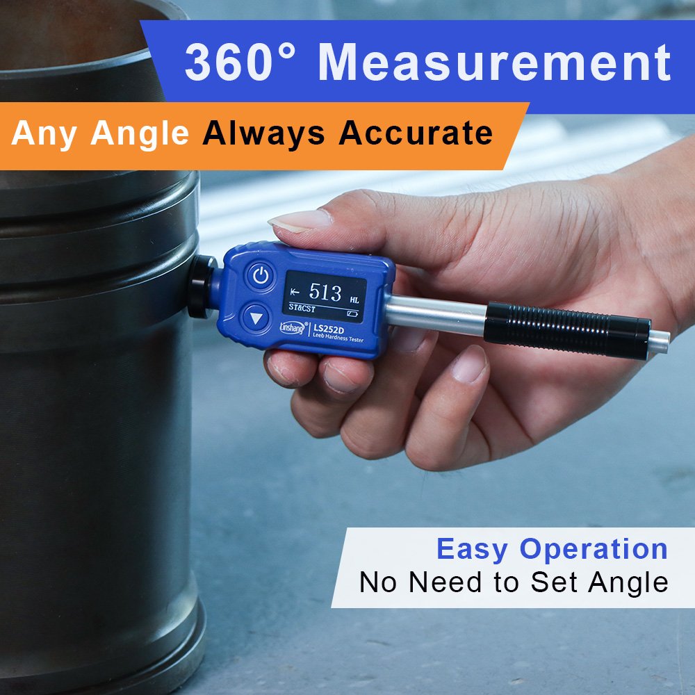 RTS LS252D Metal Durometer HL/HRC/HRB/HRA/HV/HB/HS Portable Leeb Hardness Tester Digital Durometer Hardness Tester