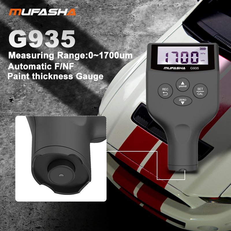 MUFASHA car paint galvanizing coating thickness gauge dry film digital tester device meter easy operation G935