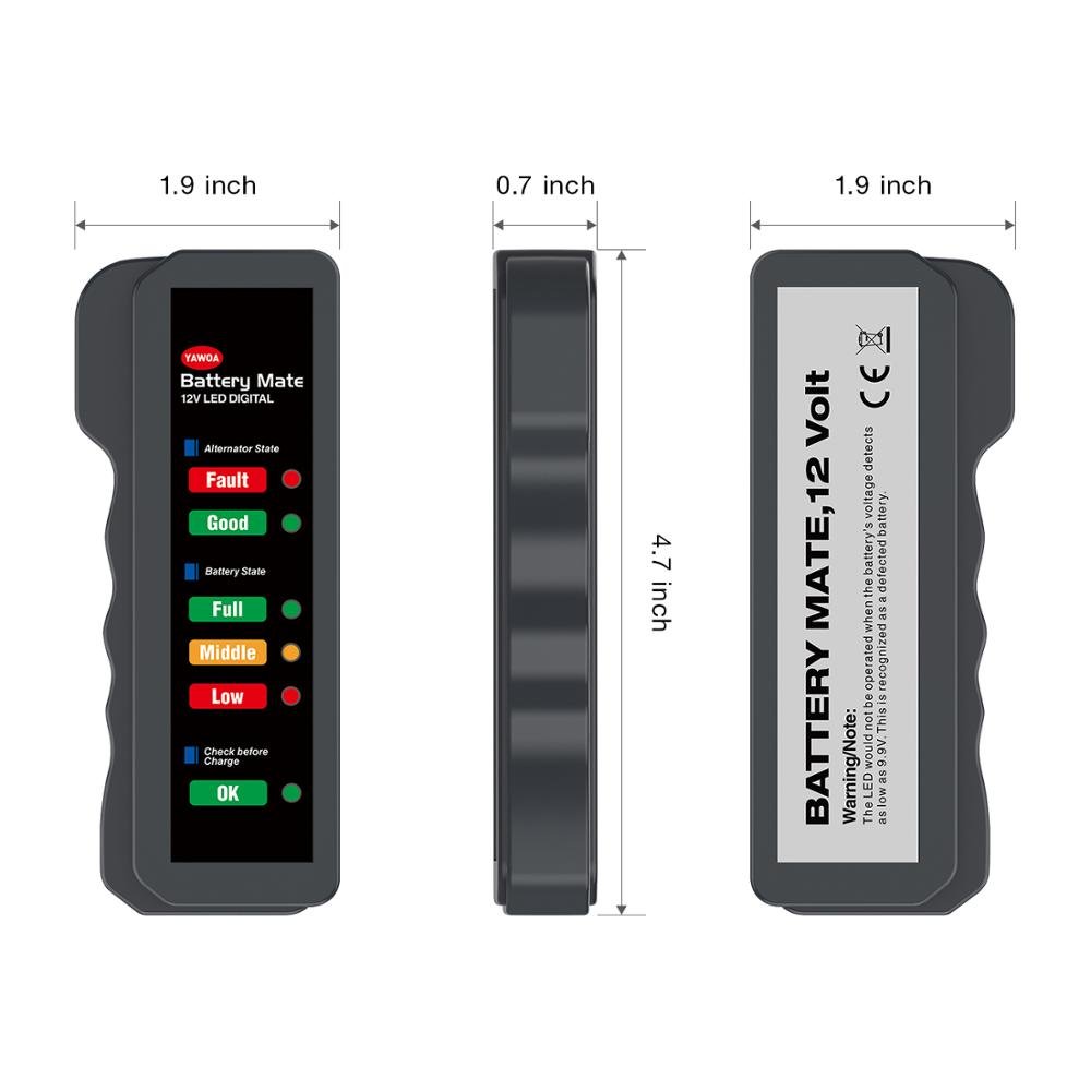 Car Diagnostic Tool BM320 Auto Battery Tester 12V Digital Test 6 LED Display Analyzer Alternator State Check Automotive Scanner Car Diagnostic Tool