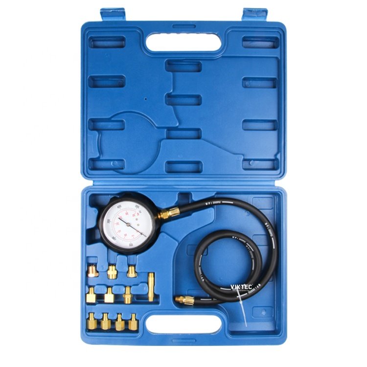 VIKTC 12pc TU-11A Engine Oil Pump Injection Pressure Compression Tester Diagnose Tool Kit Set Low Oil Warning Devices(VT01052)