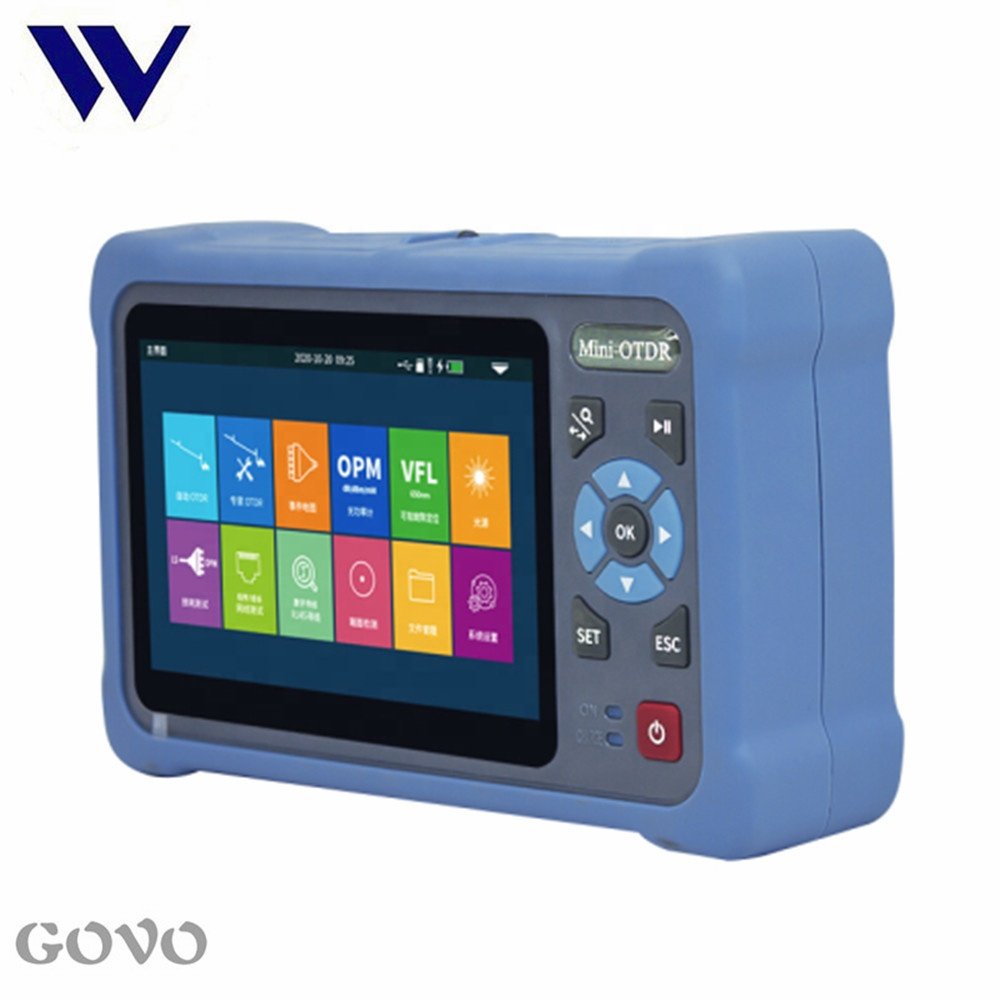 GOVO 4.3 inch touchscreen OTDR-4000D FTTH OTDR Tester 100KM 1310/1550nm 26/24dB Mini OTDR Tester