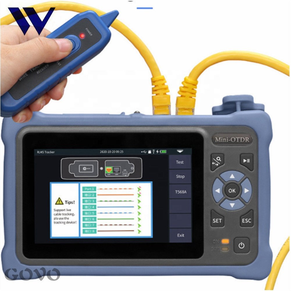GOVO 4.3 inch touchscreen OTDR-4000D FTTH OTDR Tester 100KM 1310/1550nm 26/24dB Mini OTDR Tester