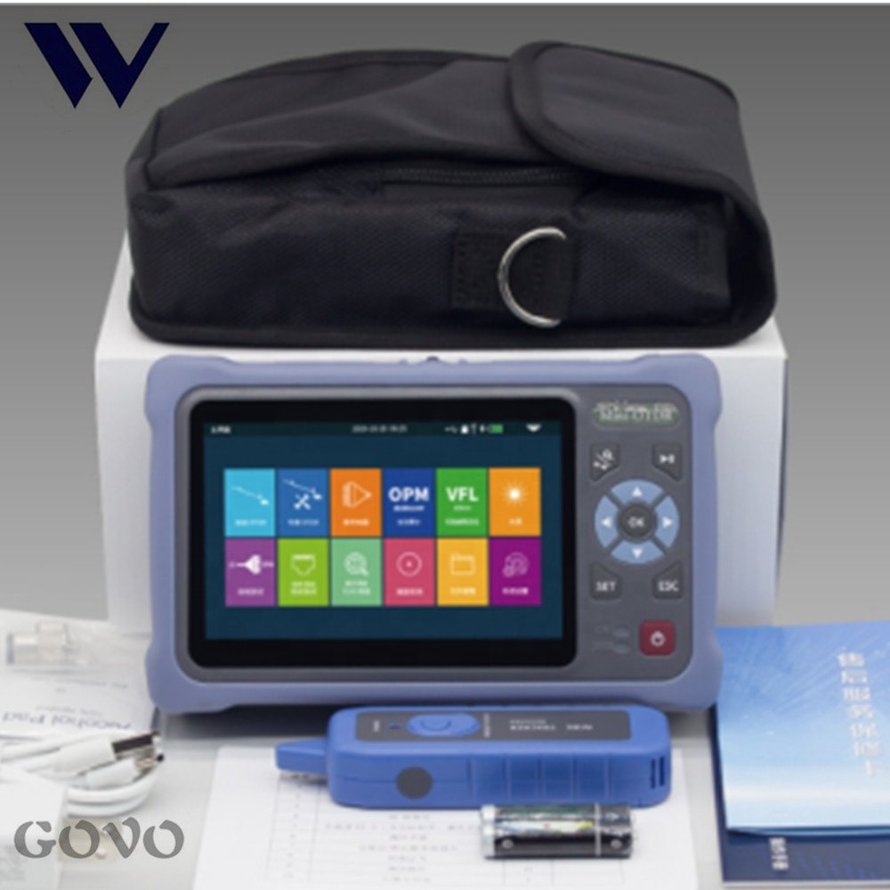 GOVO 4.3 inch touchscreen OTDR-4000D FTTH OTDR Tester 100KM 1310/1550nm 26/24dB Mini OTDR Tester
