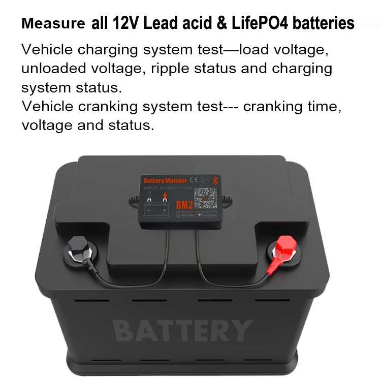 Battery Monitor BM2 On Phone APP Device All Car 6-20V Battery Tester