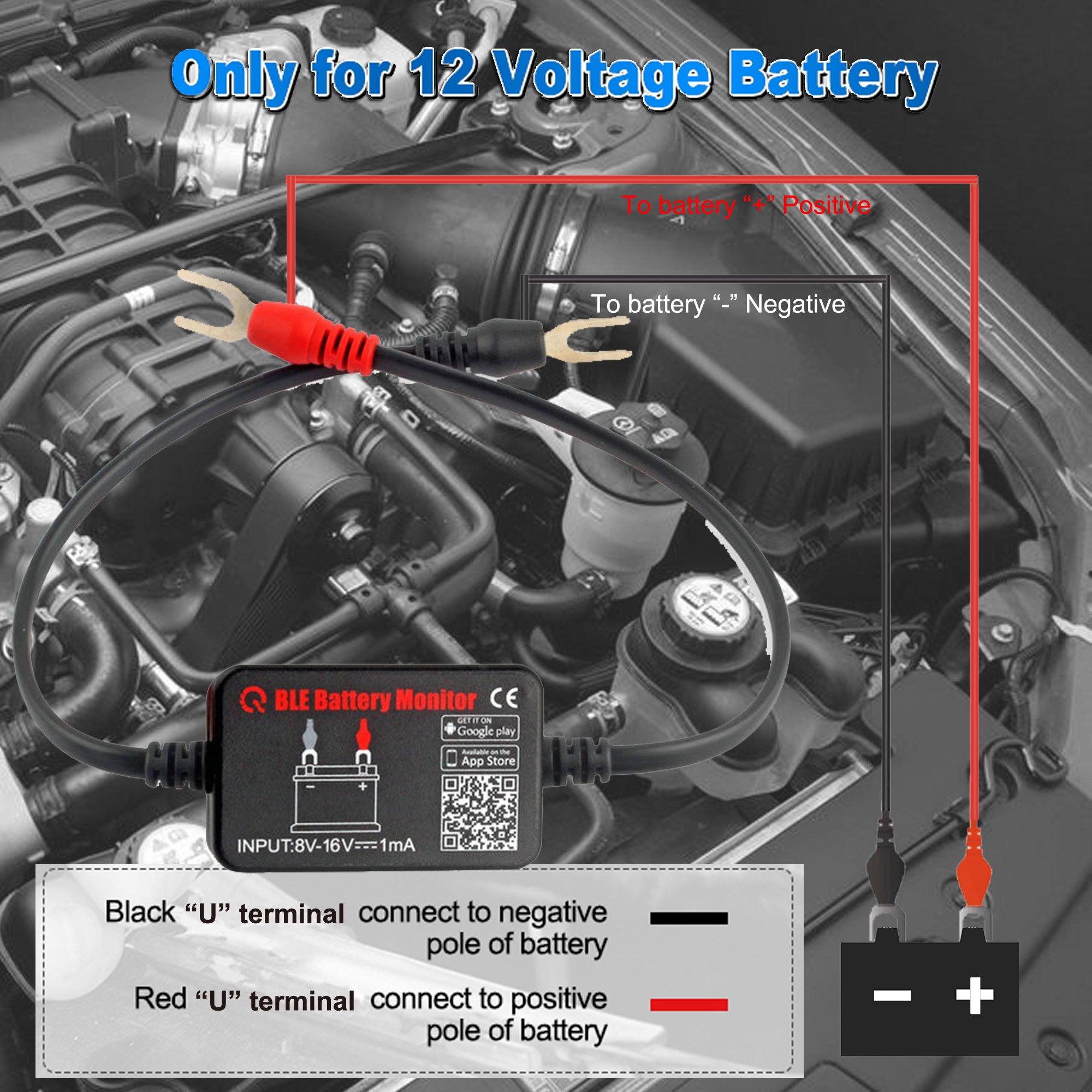 Battery Monitor BM2 On Phone APP Device All Car 6-20V Battery Tester
