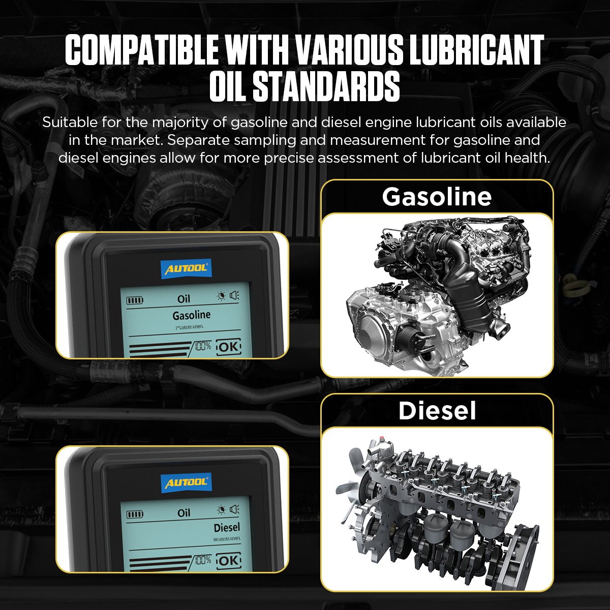 AUTOOL AS503 High Precision Automotive Lubrication Engine Oil Quality Tester For Car